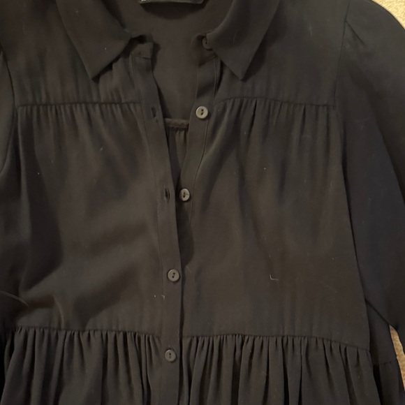 Zara Elegant Black Tiered Dress - Picture 3 of 4